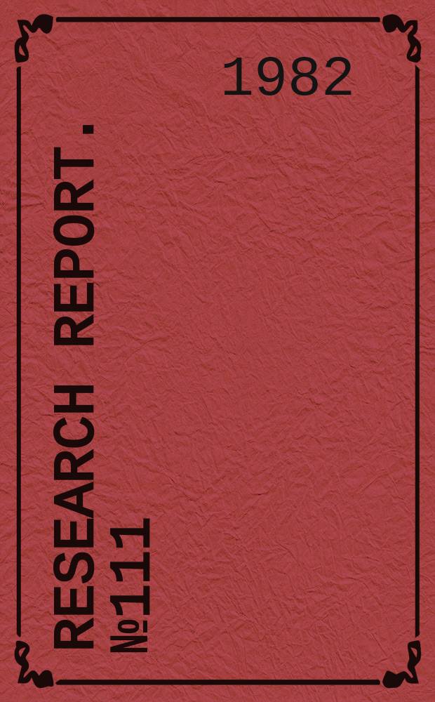 Research report. №111 : Koncernstruktur och regional ...