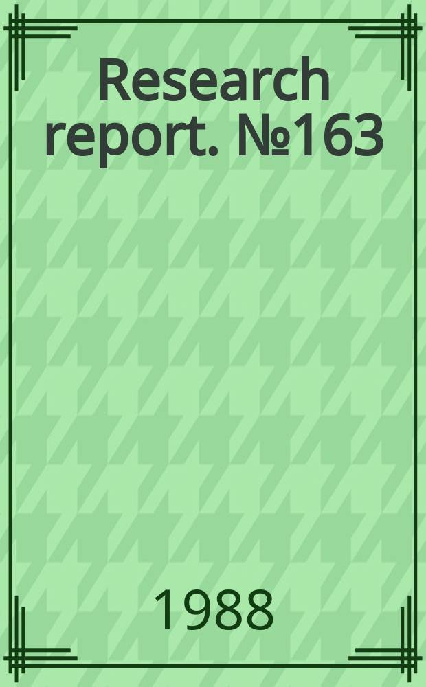 Research report. №163 : Att mäta MA- effektivitet