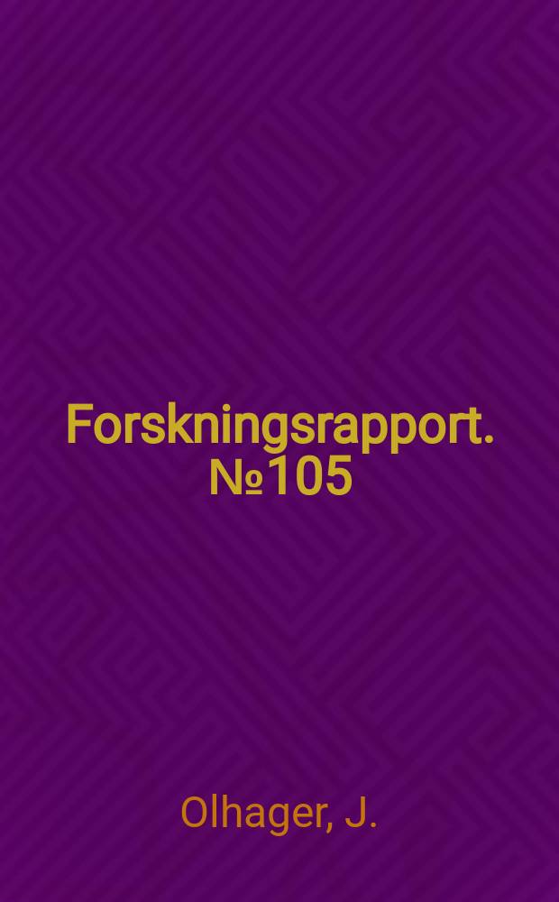 Forskningsrapport. №105 : Set-up efficiency in six Japanese companies