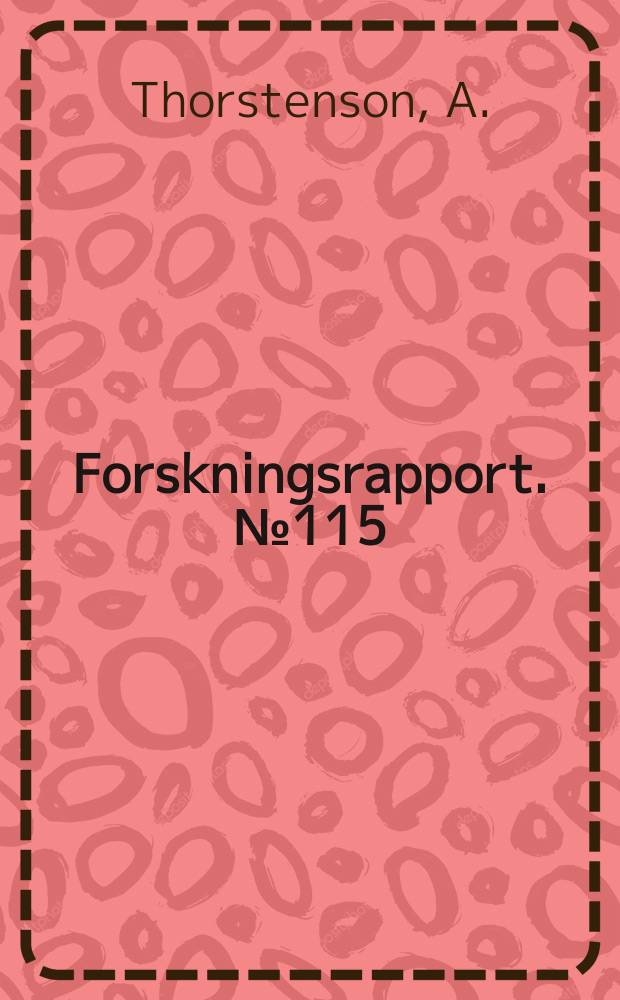 Forskningsrapport. №115 : A note on the one-period optimal cash ...