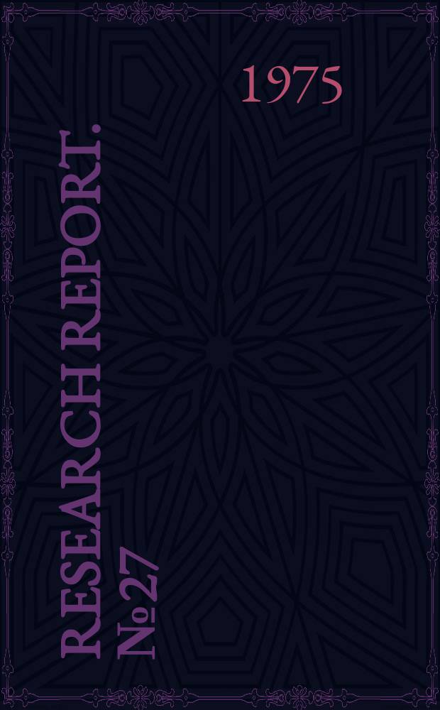 Research report. №27 : Deltagande ur en ickemarxistisk synvinkel