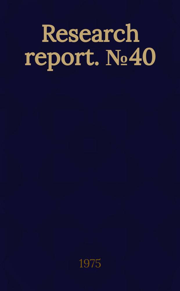 Research report. №40 : Tensor formulation of economic motion