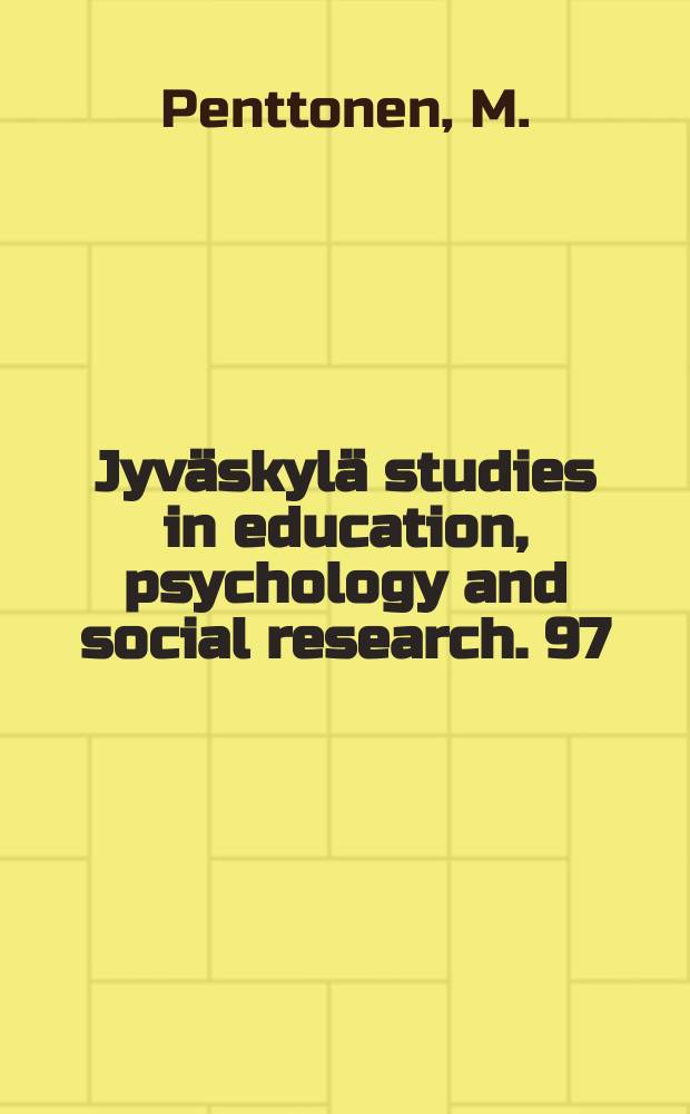 Jyväskylä studies in education, psychology and social research. 97 : Classically conditioned lateralized head movements...