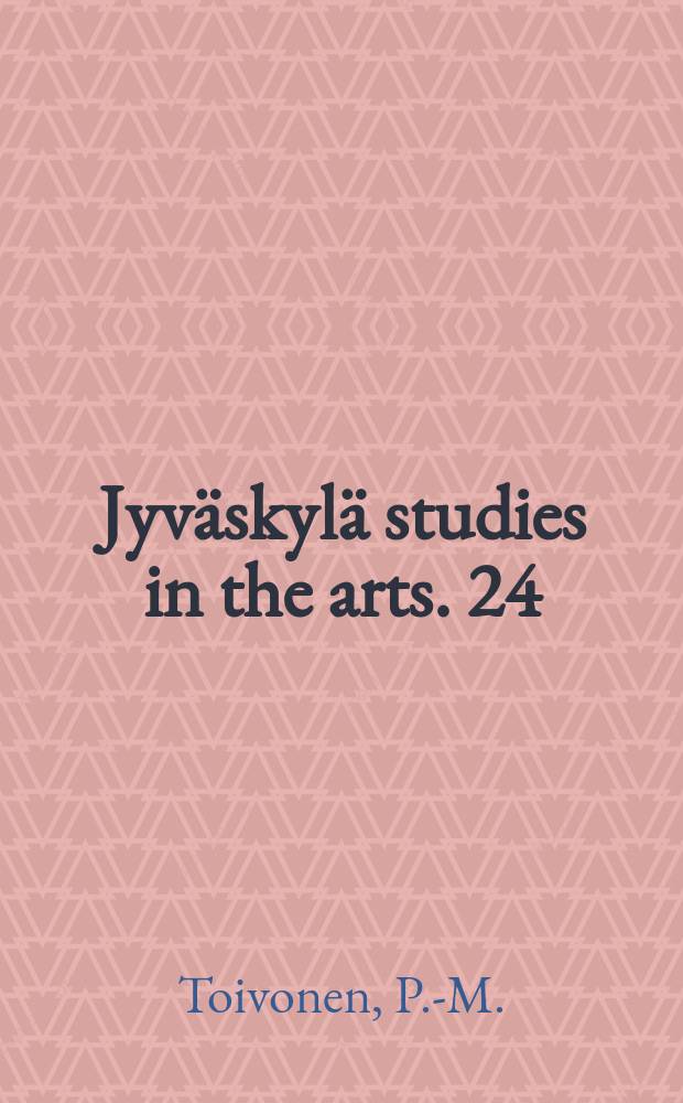 Jyväskylä studies in the arts. 24 : Aila Meriluodon varhaislyriikan modernismi