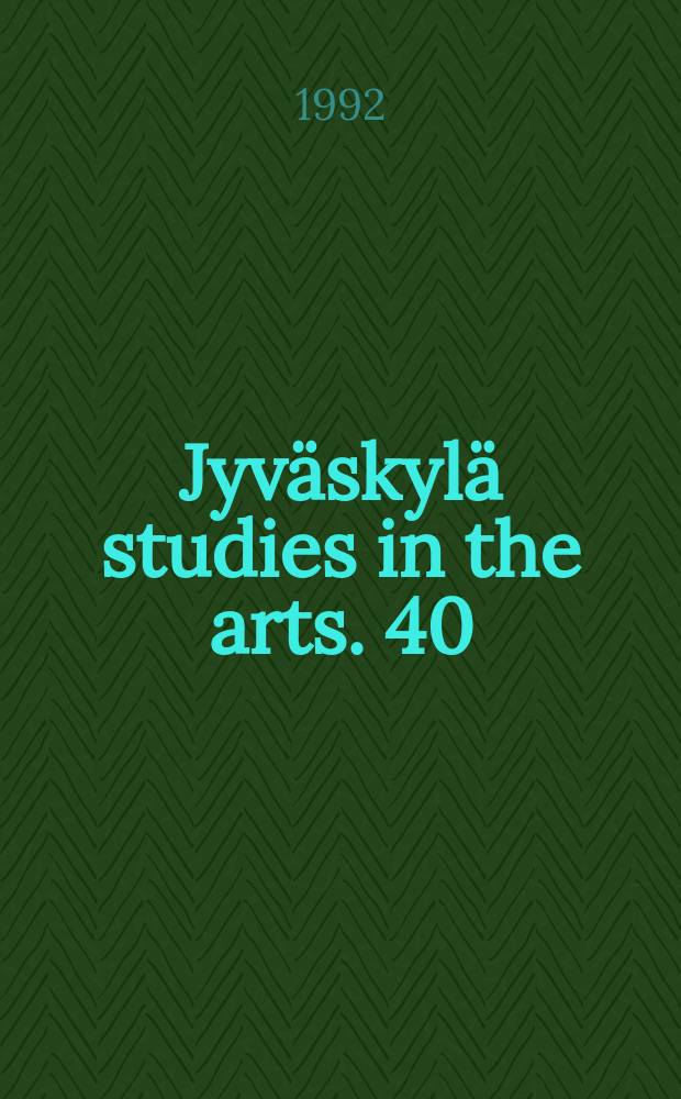 Jyväskylä studies in the arts. 40 : Orkesteri etsii tietään