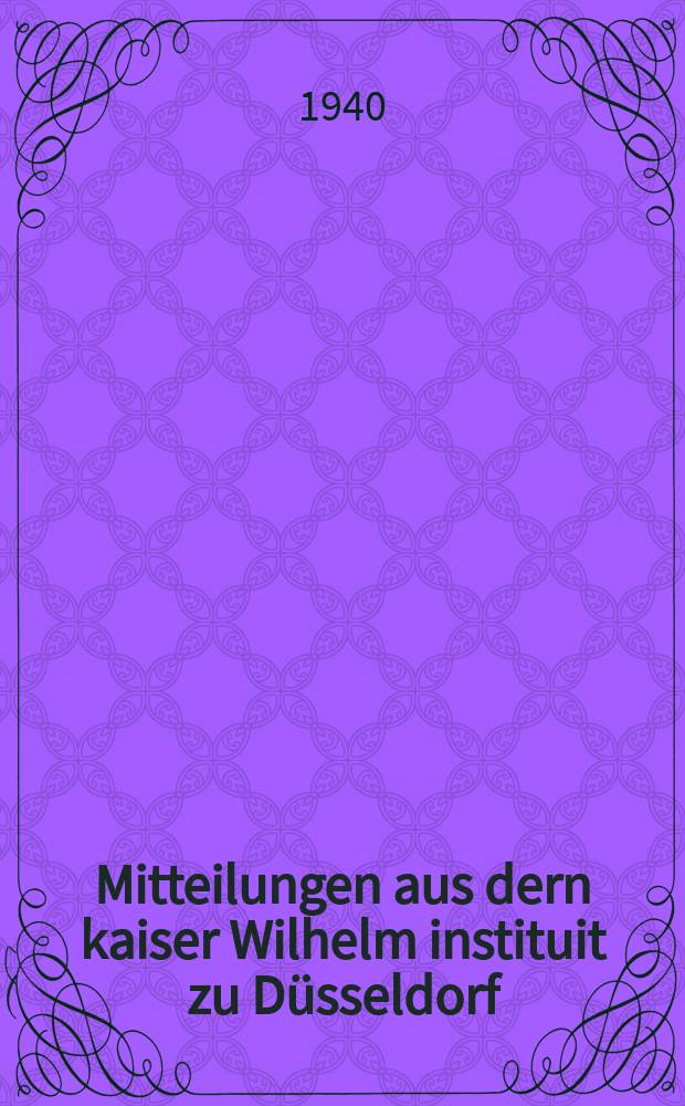 Mitteilungen aus dern kaiser Wilhelm instituit zu Düsseldorf : Hrsg. v. Friedr. Körber. Bd.22 1940, Lief.4, Abhand 394 : Ueber die Dauerhaltbarkeit von Schraubenfedern mit und ohne Oberflächen- verletzungen. Von Anton Pomp und Max Hempel