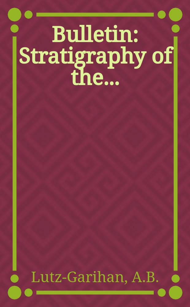 Bulletin : Stratigraphy of the ...