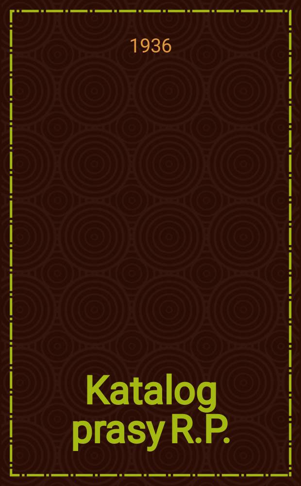 Katalog prasy R.P.