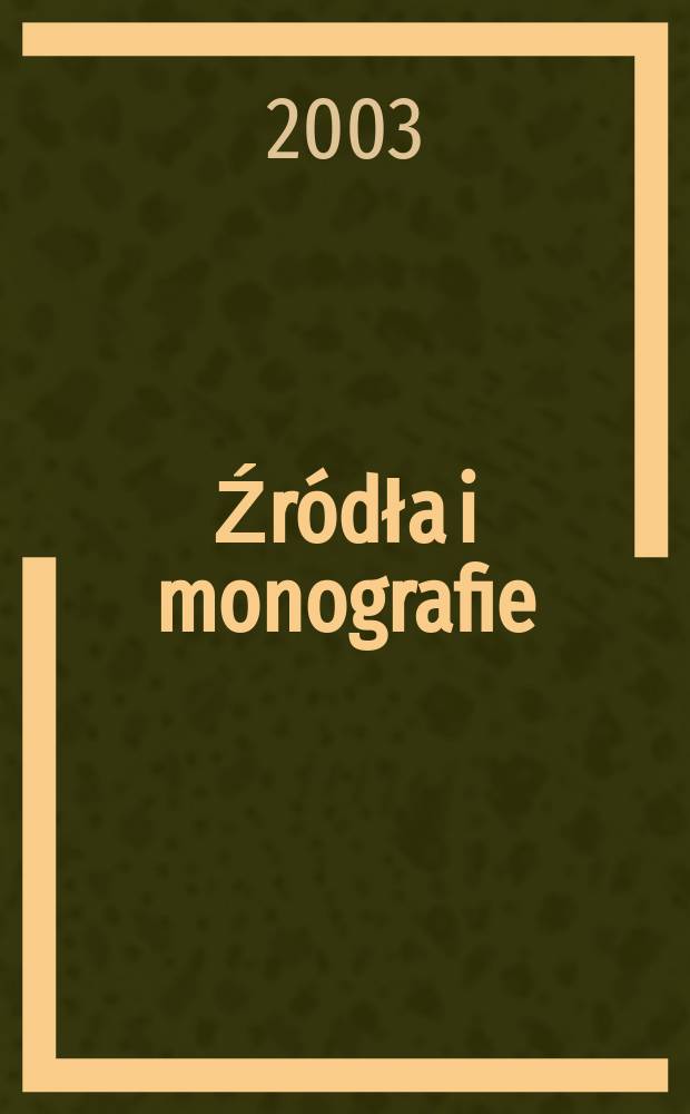 [Źródła i monografie] : Korespondencja