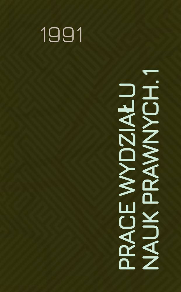 Prace Wydziału nauk prawnych. 1 : Nauczanie religii w szkole w państwie demokratycznym