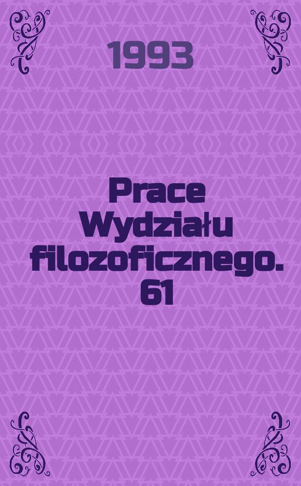 Prace Wydziału filozoficznego. 61 : Człowiek i religia