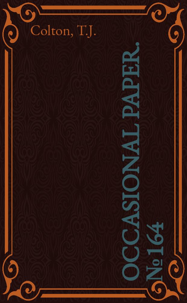 Occasional paper. №164 : Moscow