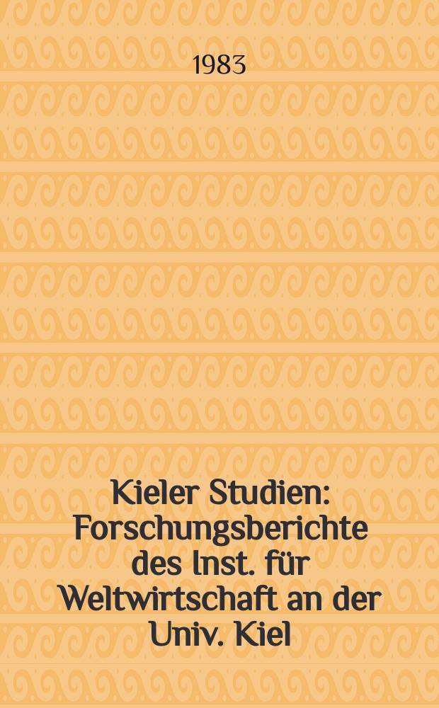 Kieler Studien : Forschungsberichte des Inst. für Weltwirtschaft an der Univ. Kiel : Ölpreisschocks und wirtschaftliche Entwicklung