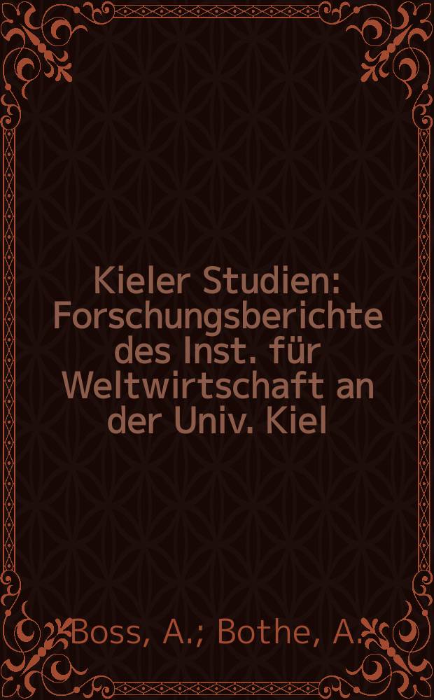 Kieler Studien : Forschungsberichte des Inst. für Weltwirtschaft an der Univ. Kiel : Ausgabenkürzungen im öffentlichen Sektor