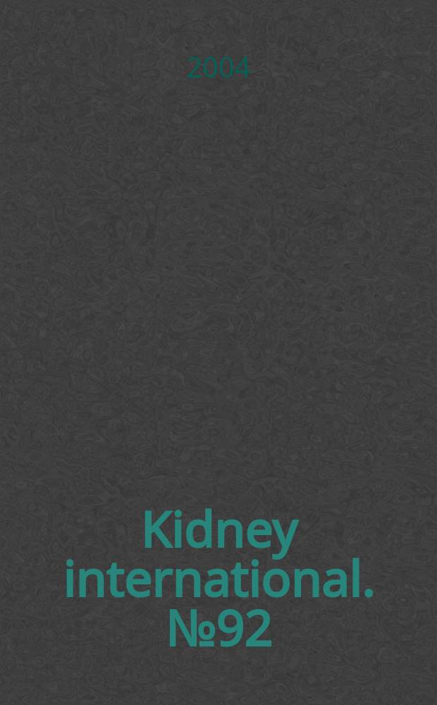 Kidney international. №92 : Albuminuria: risk marker and target treatment