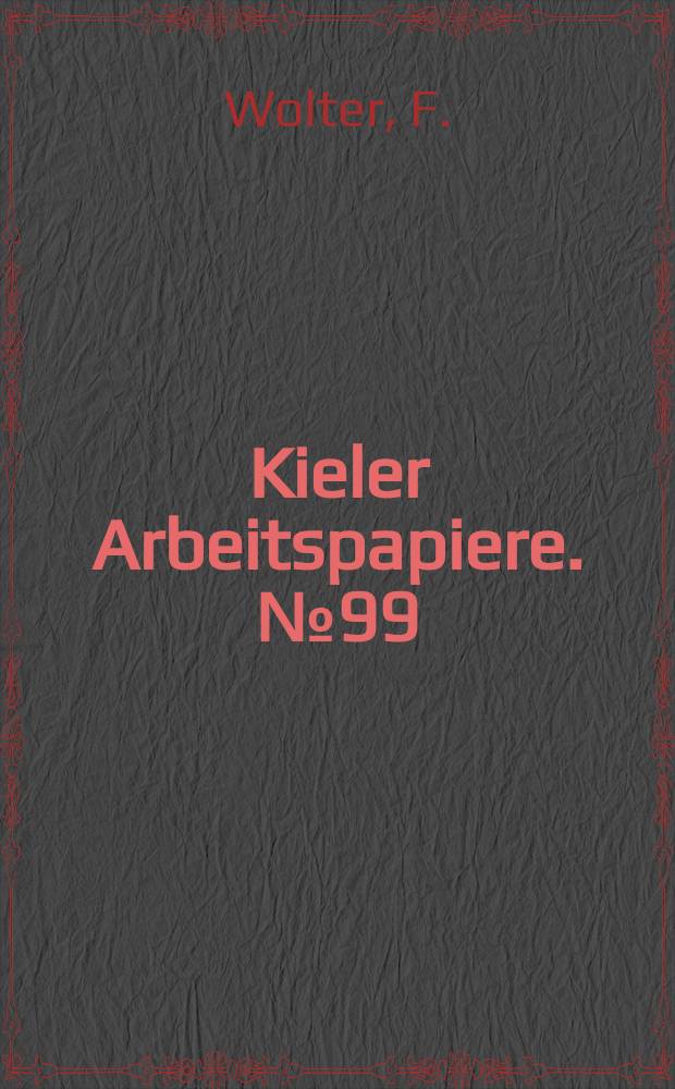 Kieler Arbeitspapiere. №99 : The impact of manufactured imports from...