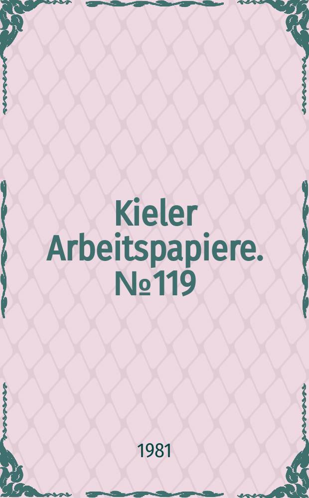 Kieler Arbeitspapiere. №119 : A test of the efficiency of futures...
