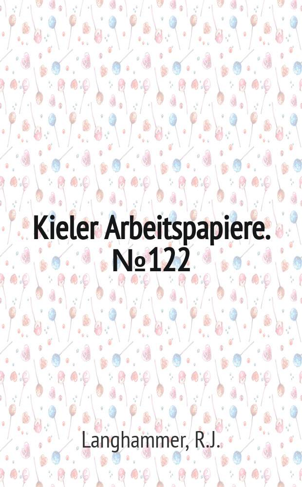 Kieler Arbeitspapiere. №122 : ASEAN manufactured exports...