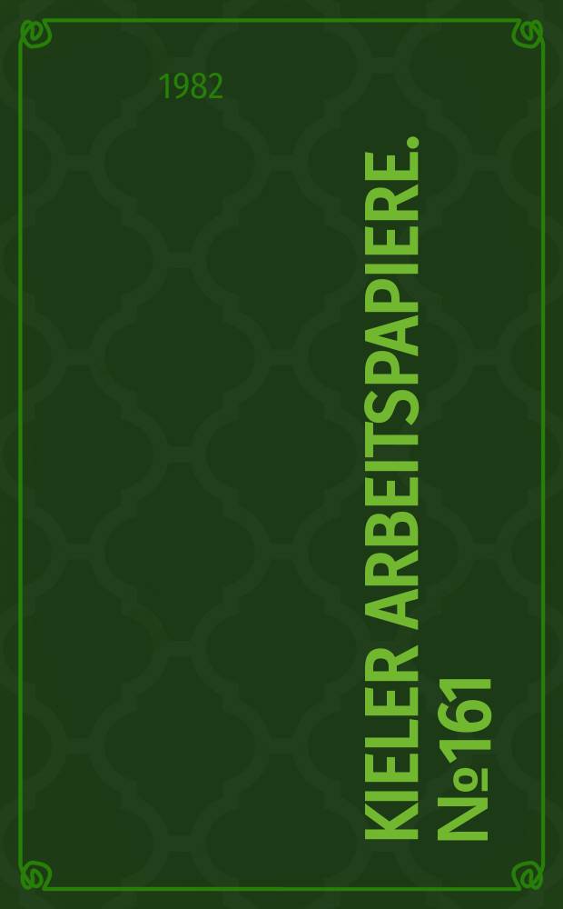 Kieler Arbeitspapiere. №161 : La réduction du temps de travail
