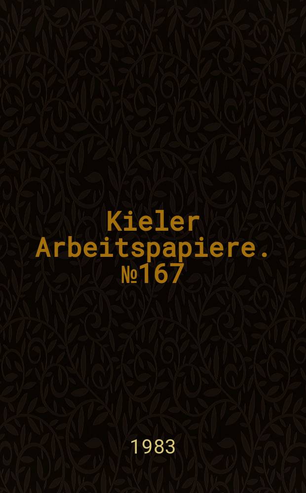 Kieler Arbeitspapiere. №167 : Problems and effects of a developing countries'
