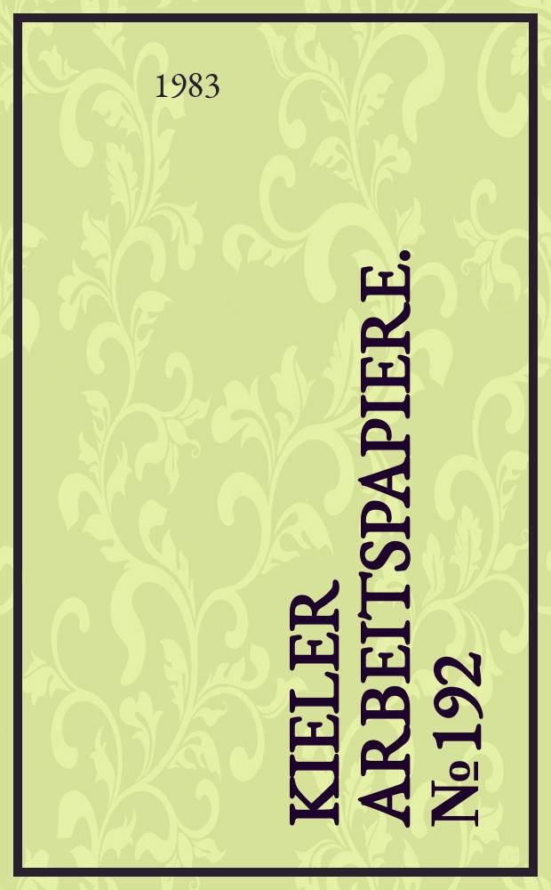 Kieler Arbeitspapiere. №192 : The impact of copper production...