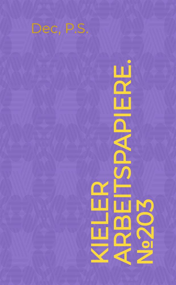 Kieler Arbeitspapiere. №203 : Will bank interest rate deregulation...