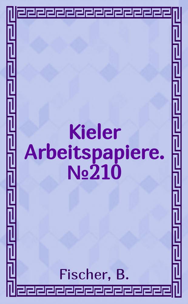 Kieler Arbeitspapiere. №210 : Economic crisis in Argentina and no way...