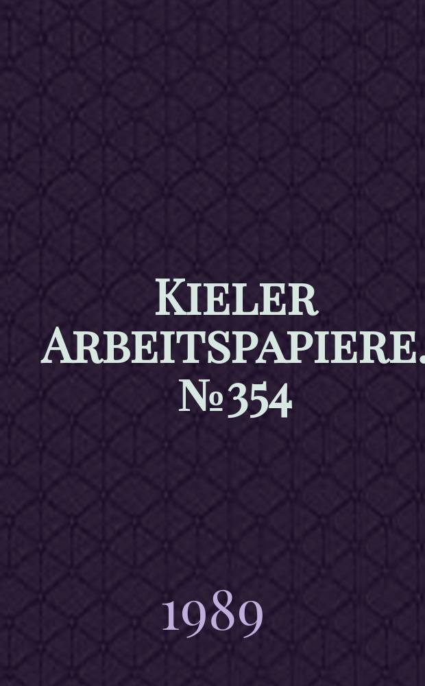 Kieler Arbeitspapiere. №354 : Bank lending to developing countries in the 1980s