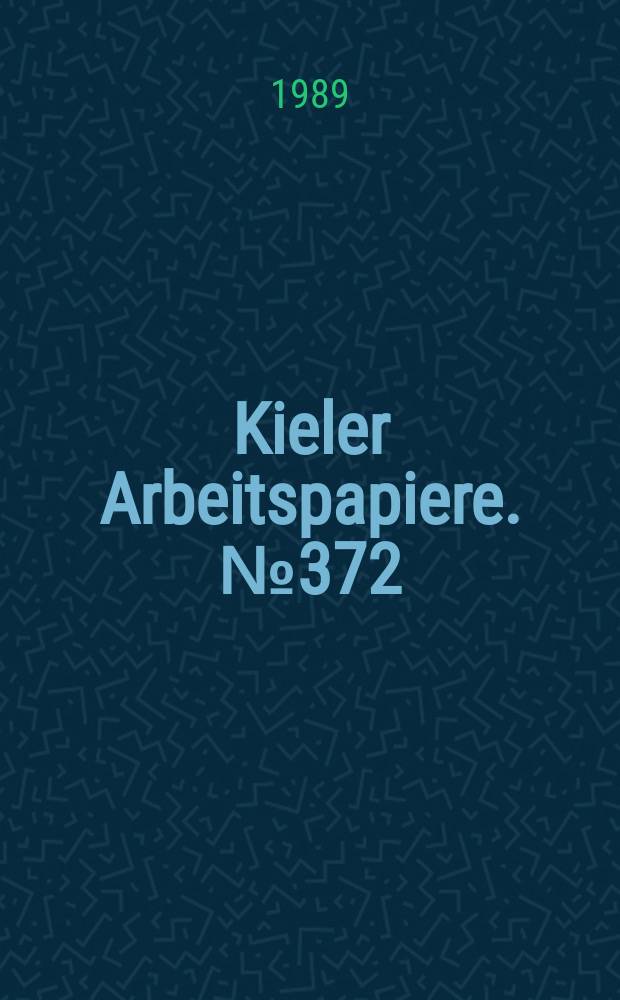 Kieler Arbeitspapiere. №372 : Trade balances and capital mobility