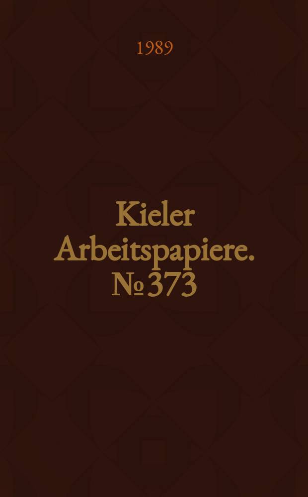 Kieler Arbeitspapiere. №373 : ACP export and EC trade
