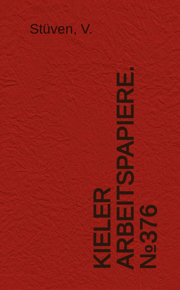 Kieler Arbeitspapiere. №376 : International capital transfers...