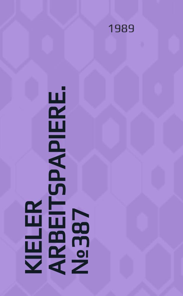Kieler Arbeitspapiere. №387 : Ec 1992