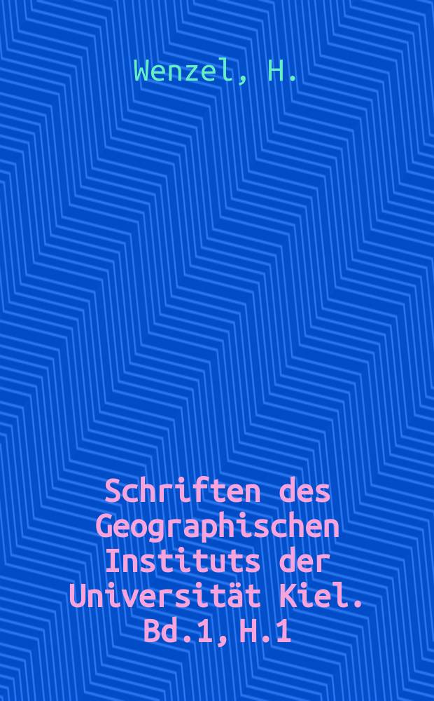 Schriften des Geographischen Instituts der Universität Kiel. [Bd.1], H.1 : Sultan-Dagh und Akschehir-Ova