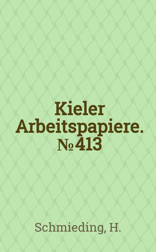 Kieler Arbeitspapiere. №413 : Währungsunion und Wettbewerbsfähigkeit...