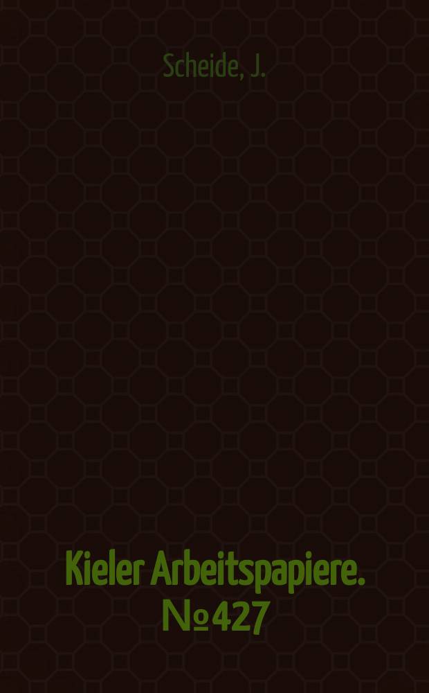 Kieler Arbeitspapiere. №427 : The net external asset position and economic...