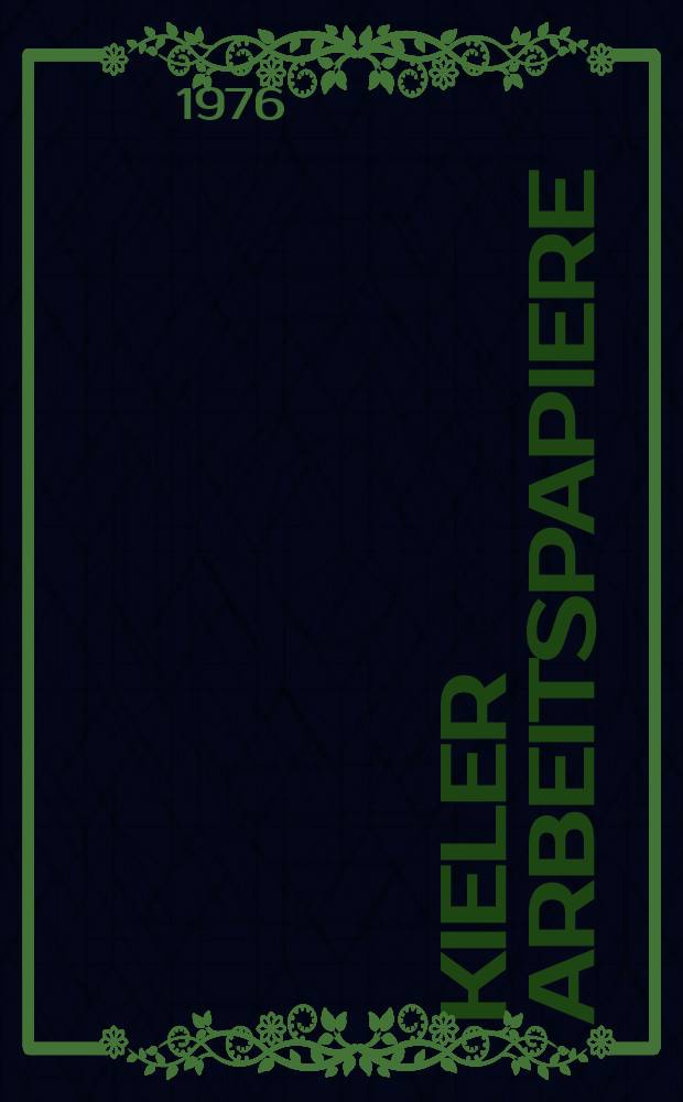 Kieler Arbeitspapiere