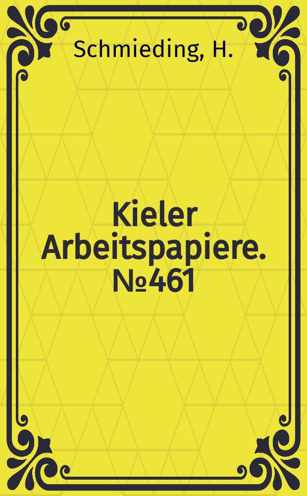 Kieler Arbeitspapiere. №461 : Die ostdeutsche Wirtschaftskrise