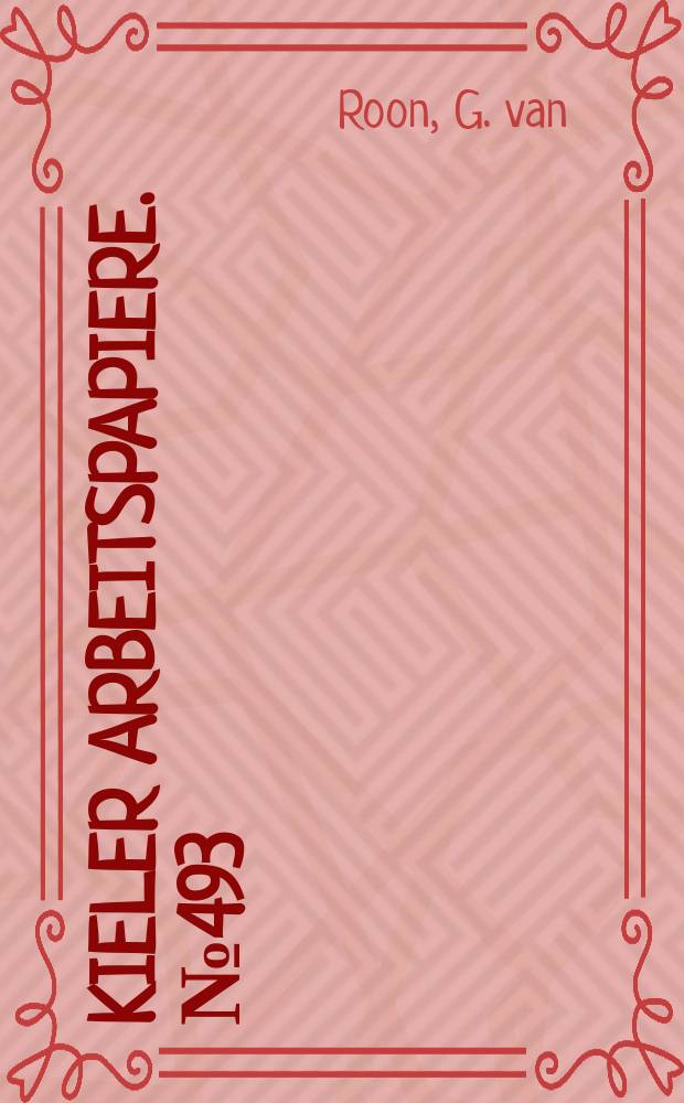 Kieler Arbeitspapiere. №493 : Technologischer und gesellschaftlicher Wandel