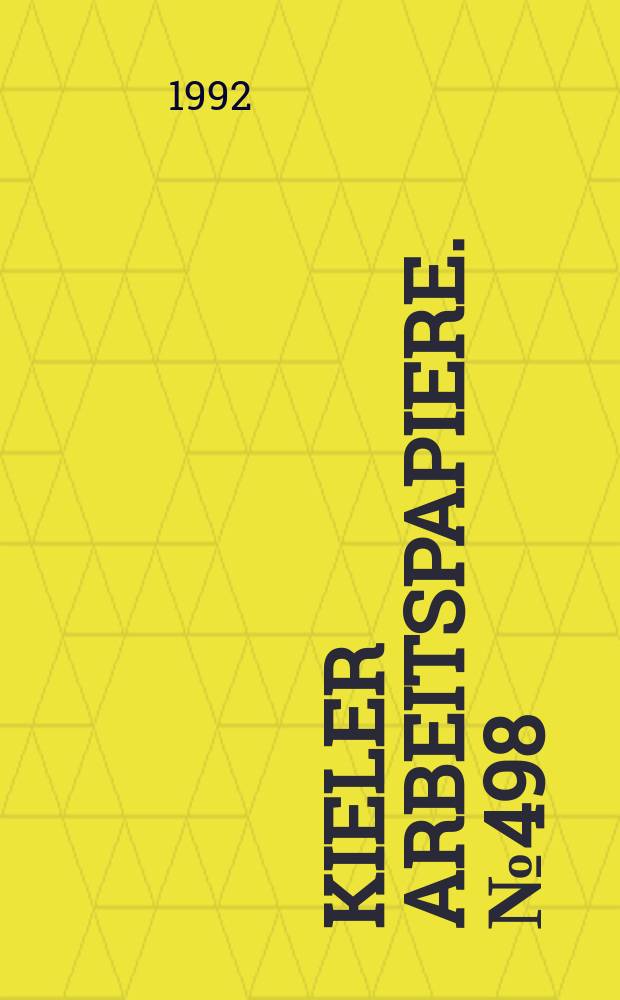 Kieler Arbeitspapiere. №498 : External protection for global environmental...