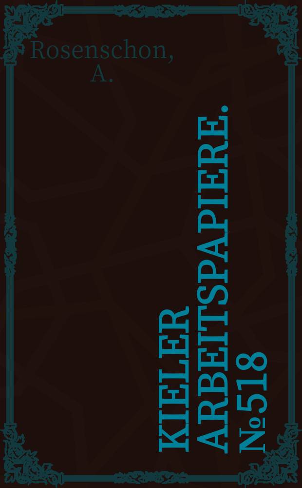 Kieler Arbeitspapiere. №518 : Finanzreform 1895 - Was tun?
