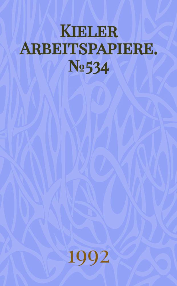 Kieler Arbeitspapiere. №534 : Technical progress and the pattern of...
