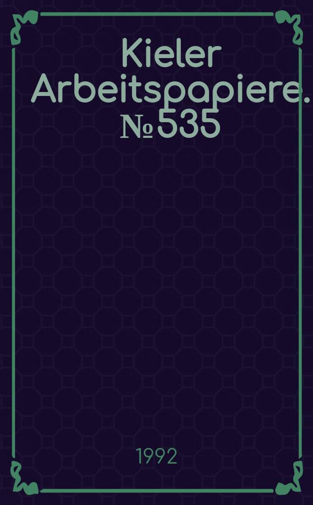Kieler Arbeitspapiere. №535 : The diffusion of process innovations in industrialized...