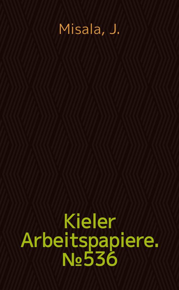 Kieler Arbeitspapiere. №536 : Division of labour between Poland and member...