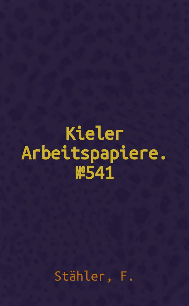 Kieler Arbeitspapiere. №541 : Pareto improvements by in-kind-transfers