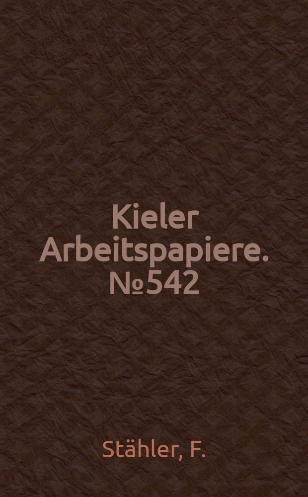 Kieler Arbeitspapiere. №542 : Managing global pollution problems by reduction...
