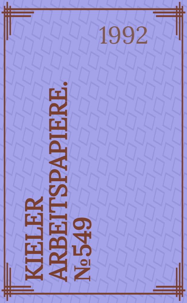 Kieler Arbeitspapiere. №549 : Soft budget constraints