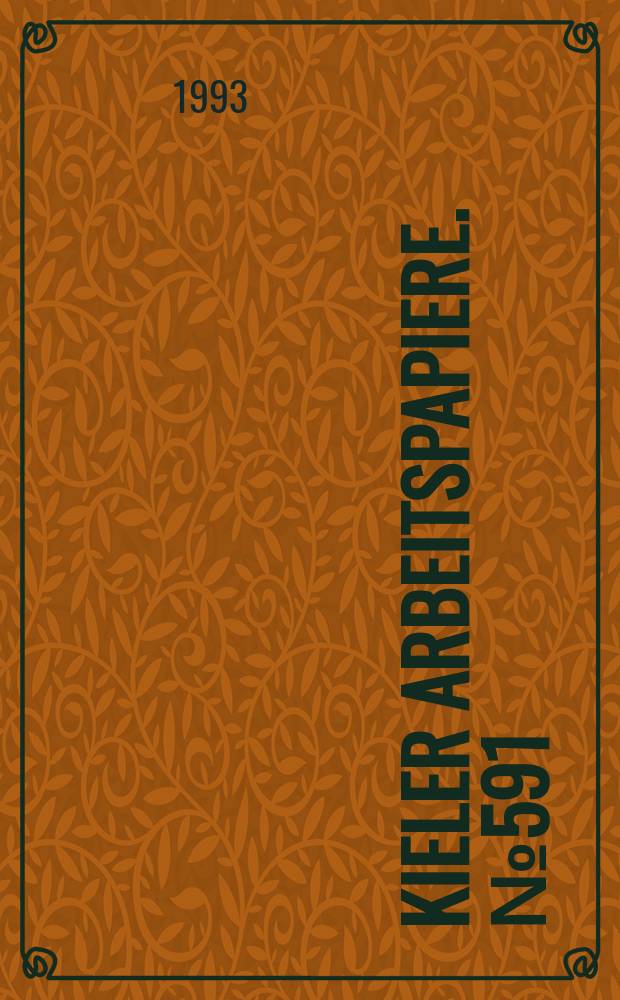 Kieler Arbeitspapiere. №591 : Alternative Ansätze zur Schätzung des gesamtwirtschaftlichen