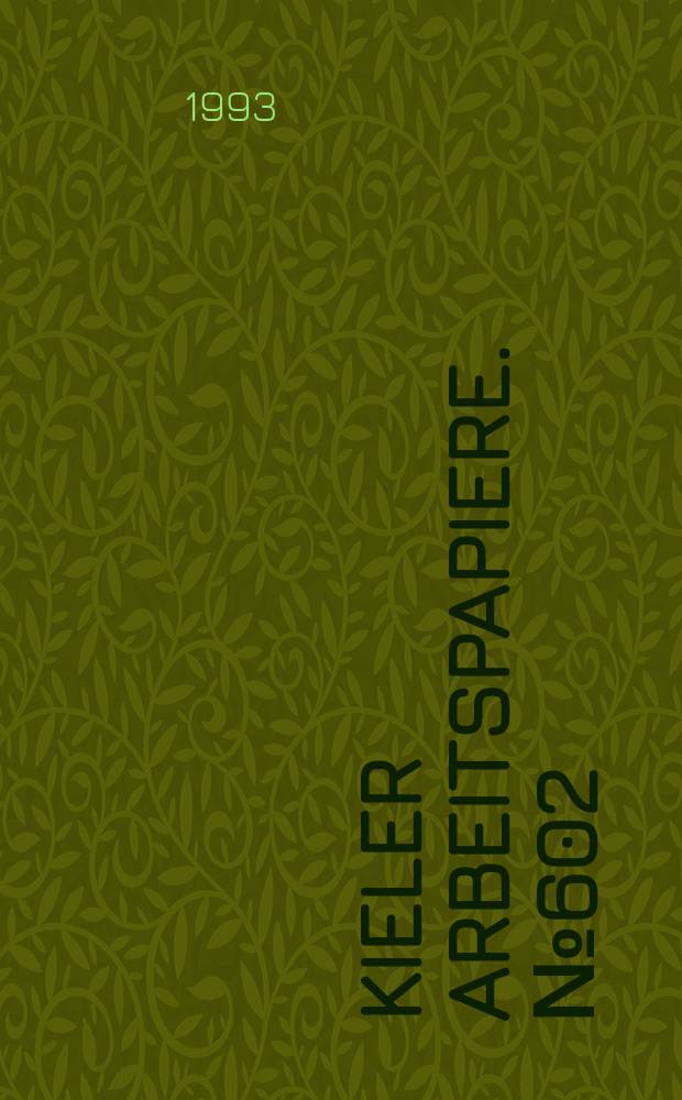 Kieler Arbeitspapiere. №602 : Sustainable development and international...