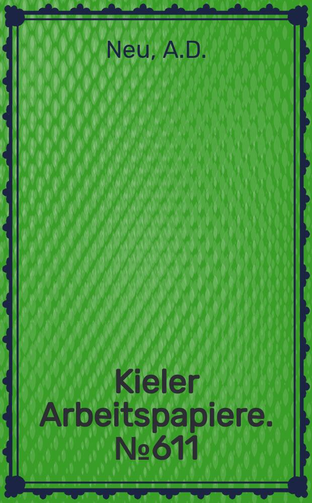 Kieler Arbeitspapiere. №611 : Der Beitrag des Mineralöls zur globalen...