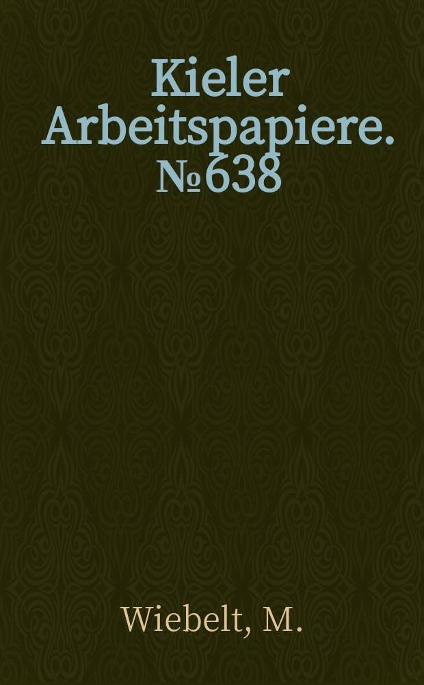Kieler Arbeitspapiere. №638 : Protecting Brazil's tropical forest